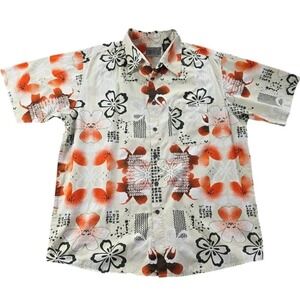 Pineapple Connection Men Size XL Hawaiian Aloha Shirt Floral Short Sleeve Cotton